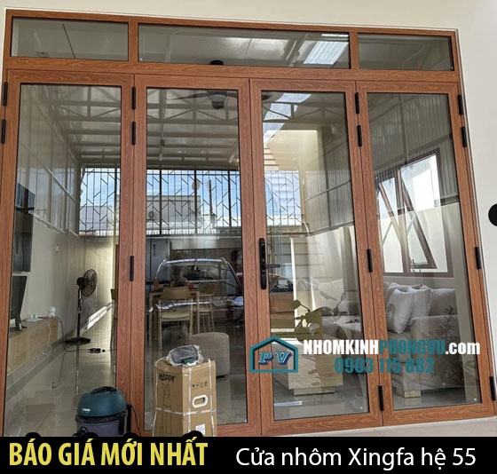 Báo giá cửa nhôm xingfa hệ 55 thịnh hành, mới nhất